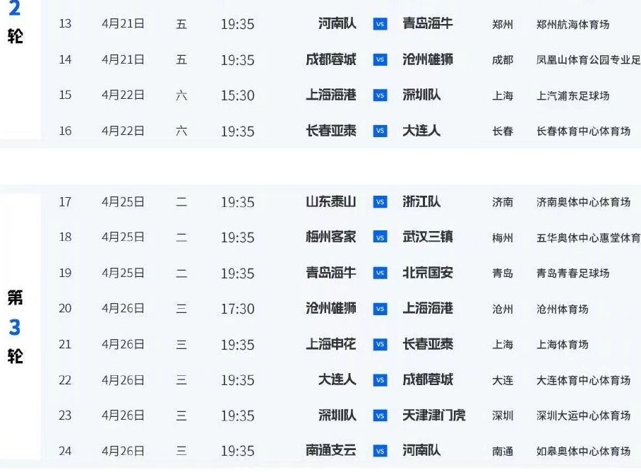 探索 2023 中超赛程：完整日程版赛程表一览